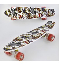 Скейт Best Board, доска=55 см, колёса PU, светятся